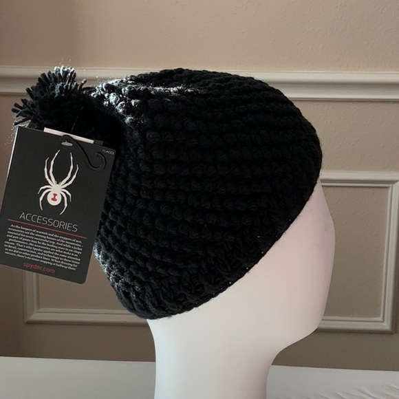 Spyder BRRR BERRY HAT Black - Picture 5 of 11